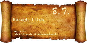Bezegh Tilda névjegykártya